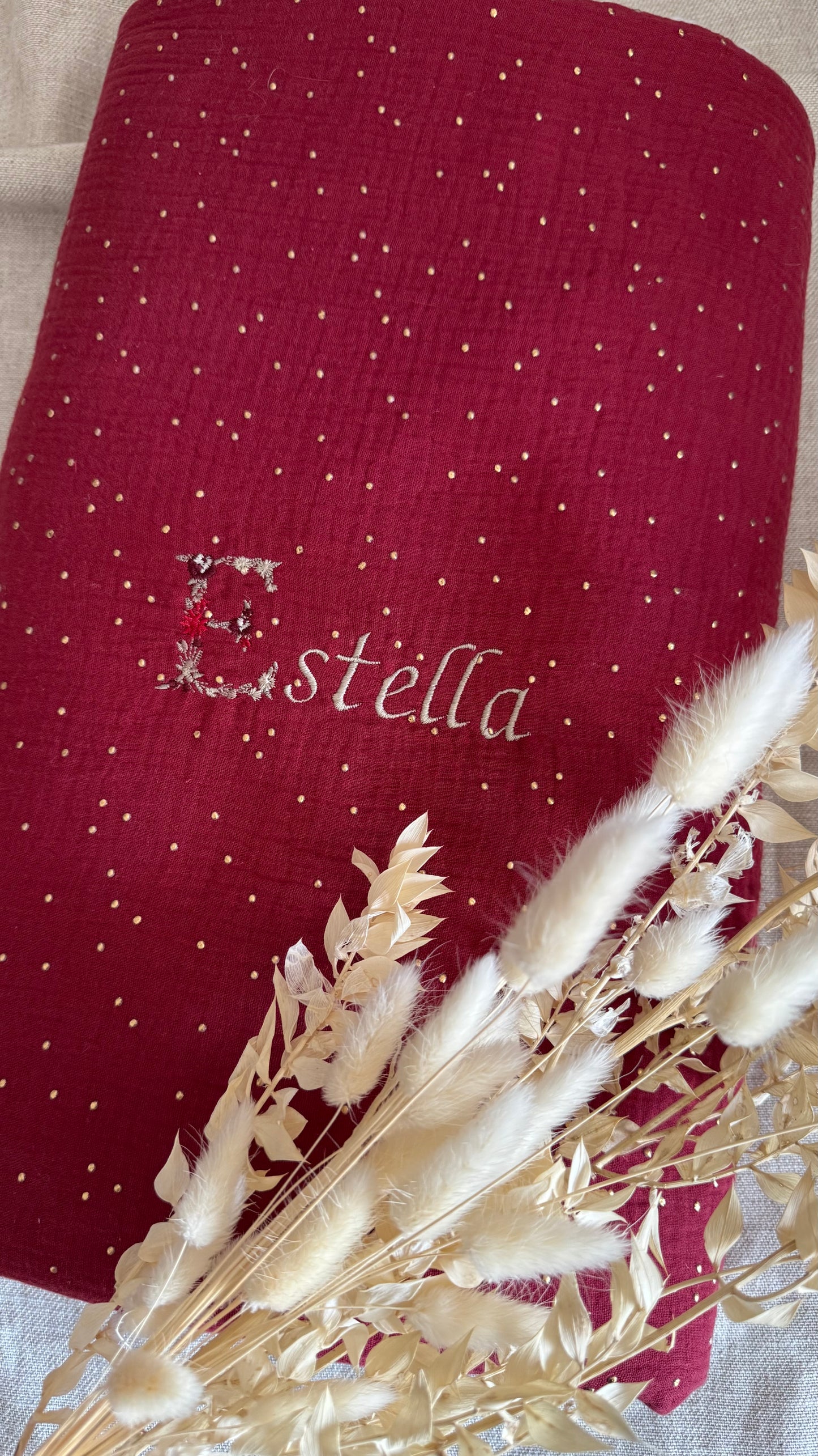 Couverture bébé double gaze personnalisée