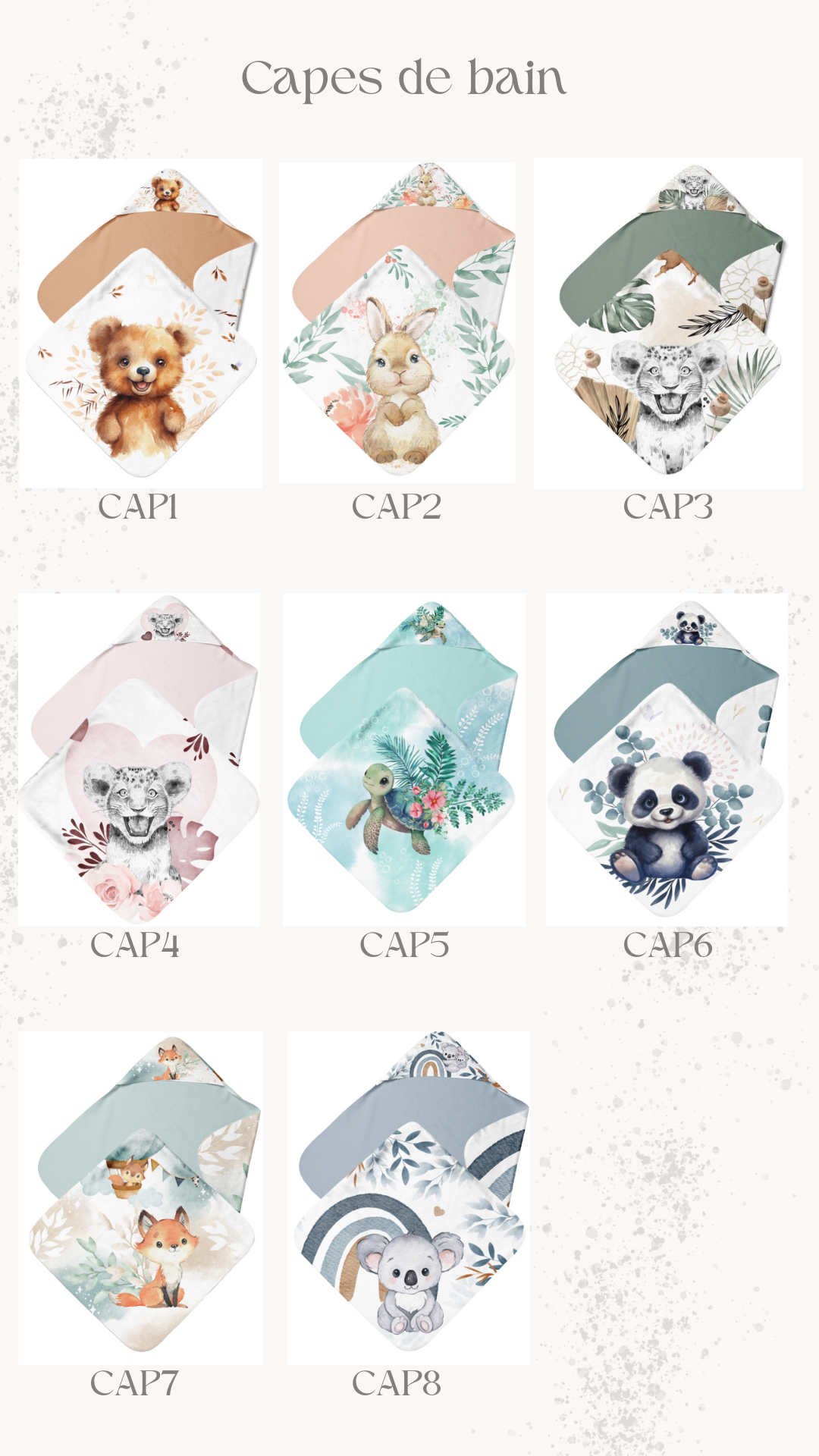 Cape de bain personnalisée