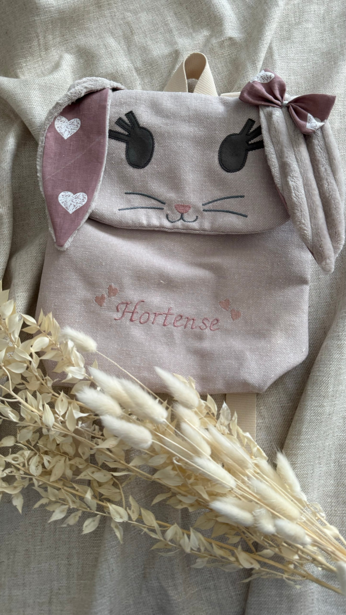 Sac à dos lapin personnalisé