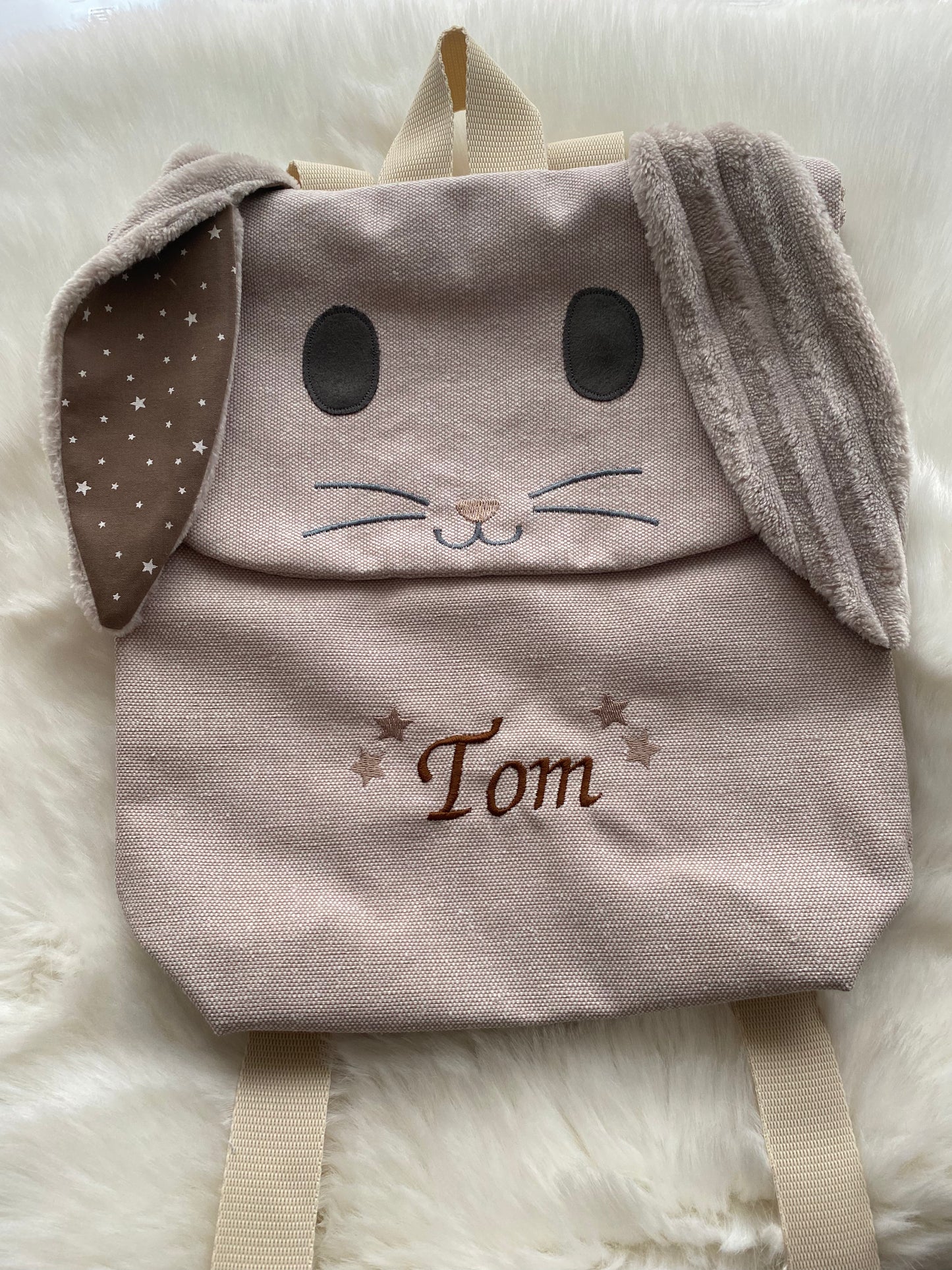 Sac à dos lapin personnalisé