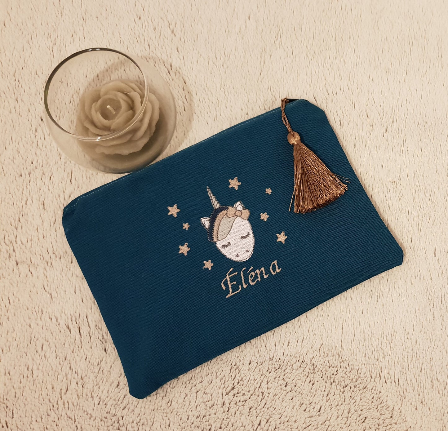 Pochette licorne personnalisée