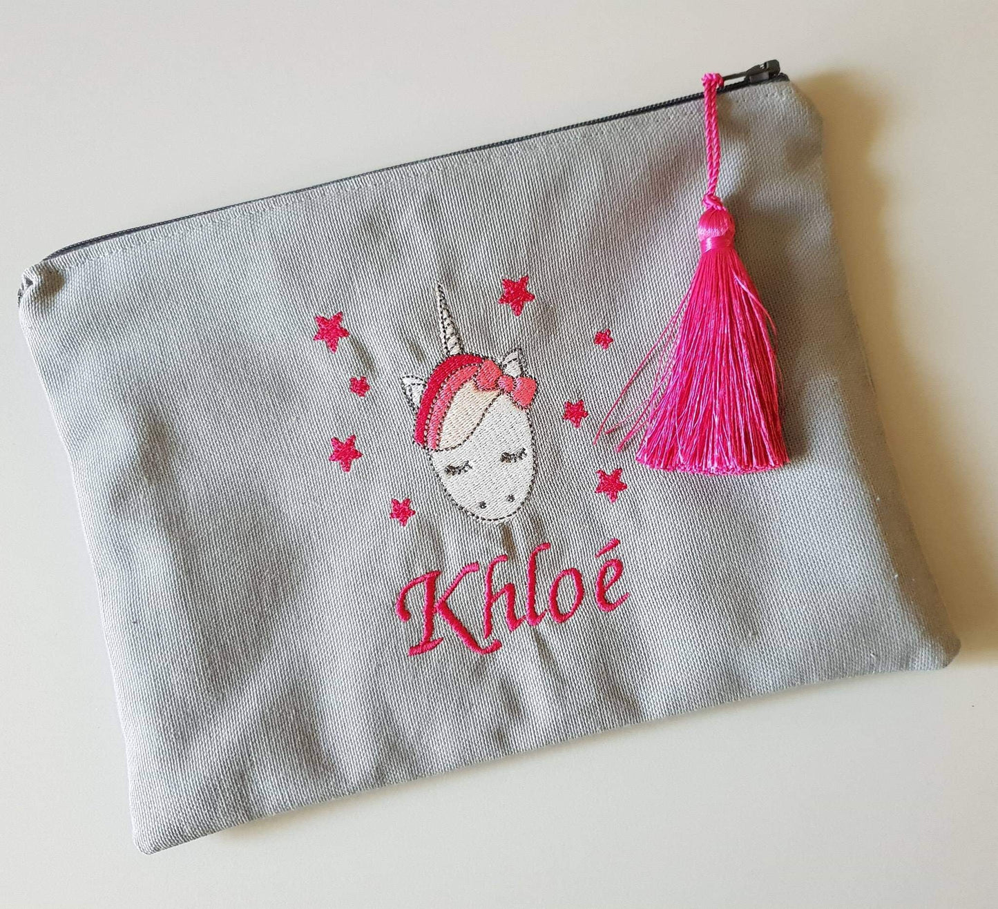Pochette licorne personnalisée