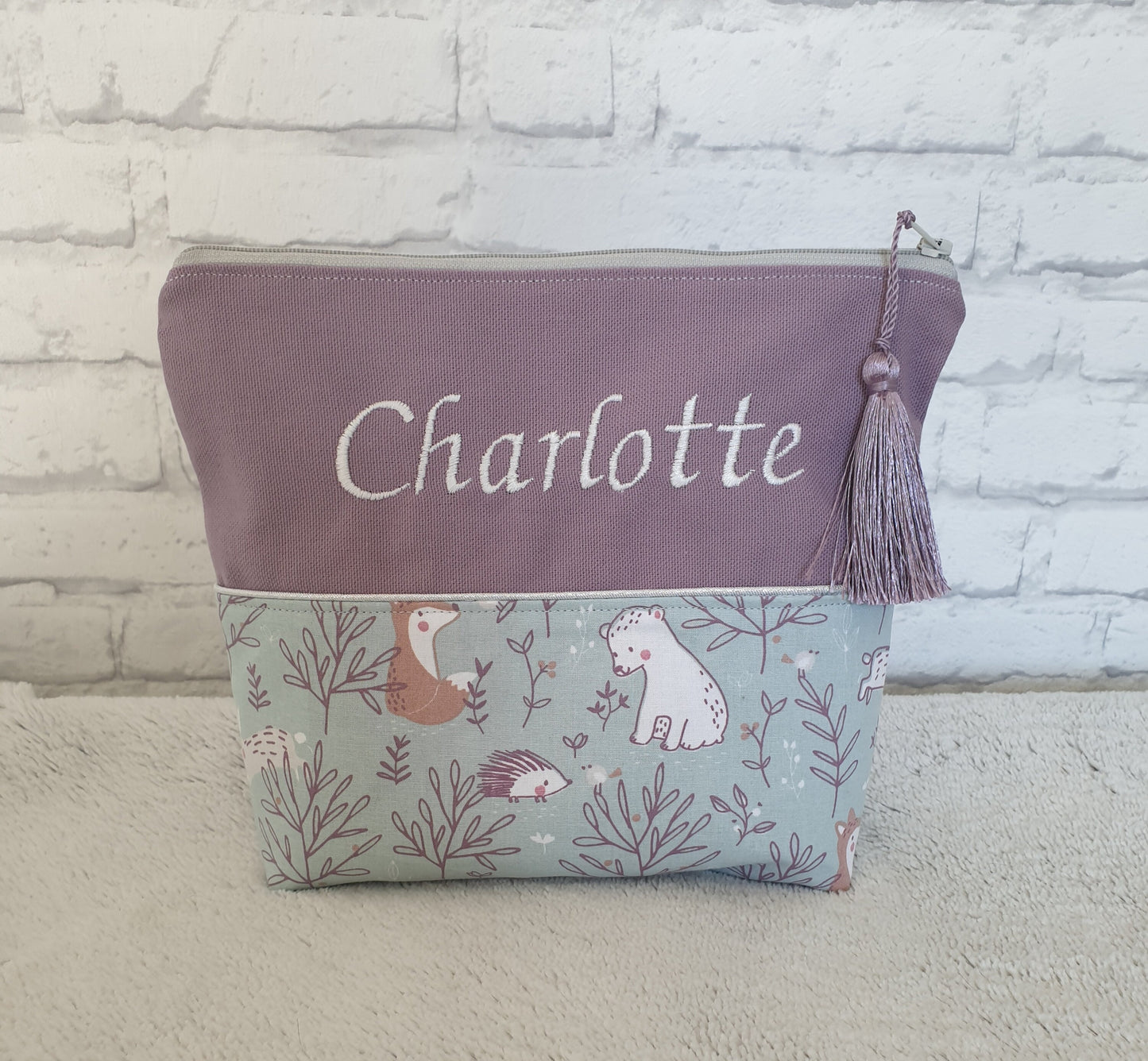 Pochette liberty bicolore personnalisée