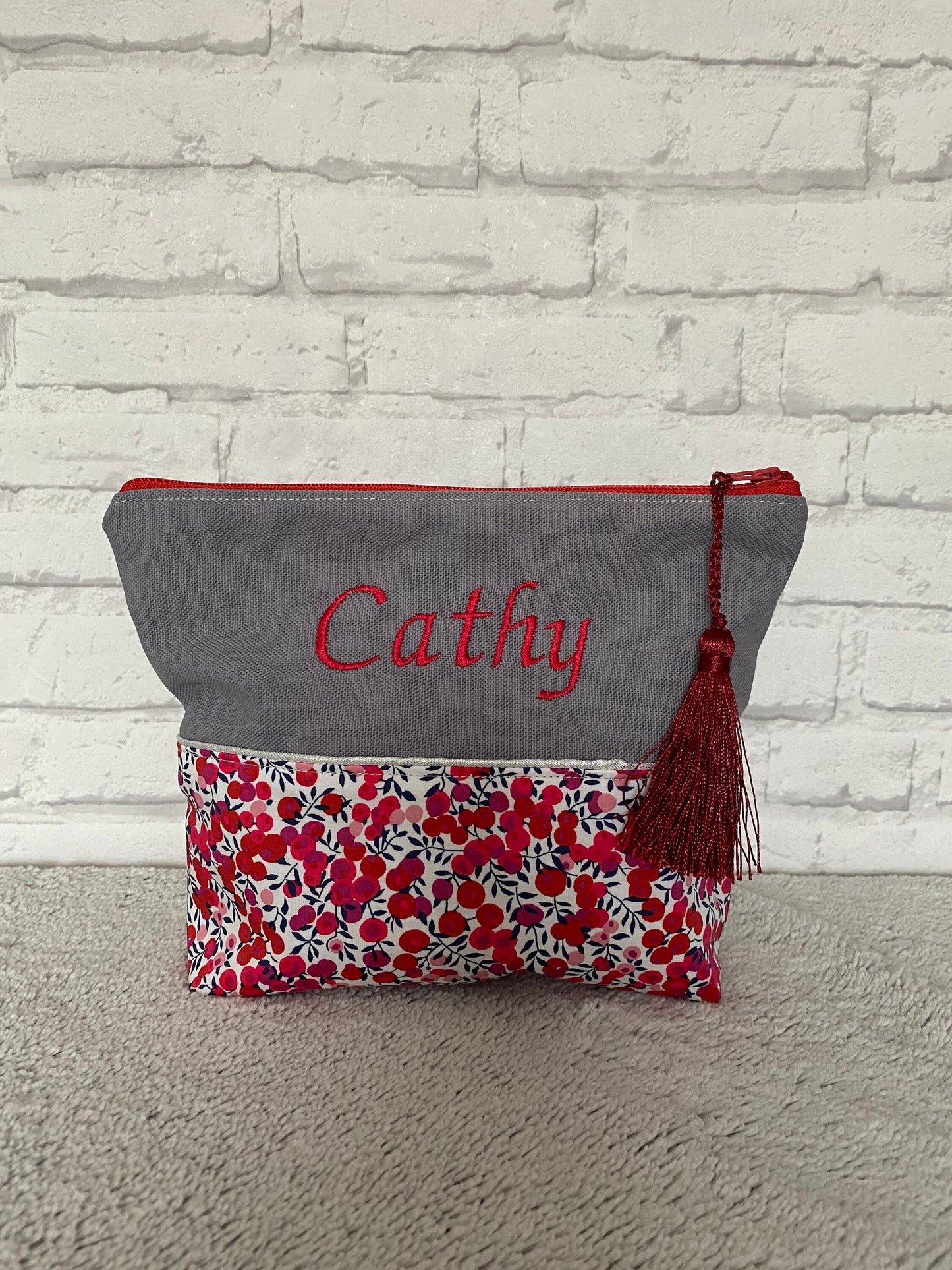 Pochette liberty bicolore personnalisée
