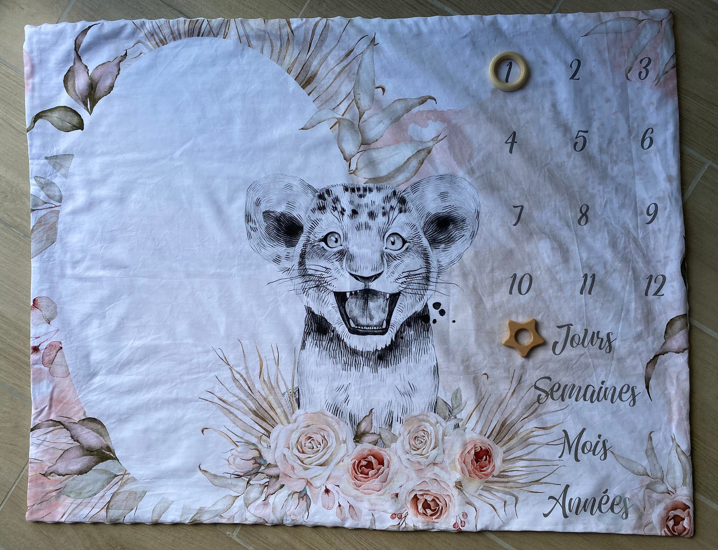 Couverture tapis étape bébé personnalisé