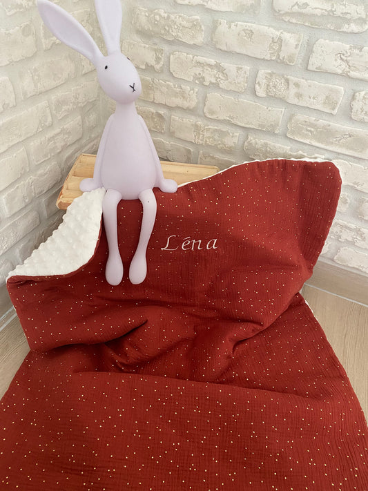 Couverture bébé double gaze personnalisée