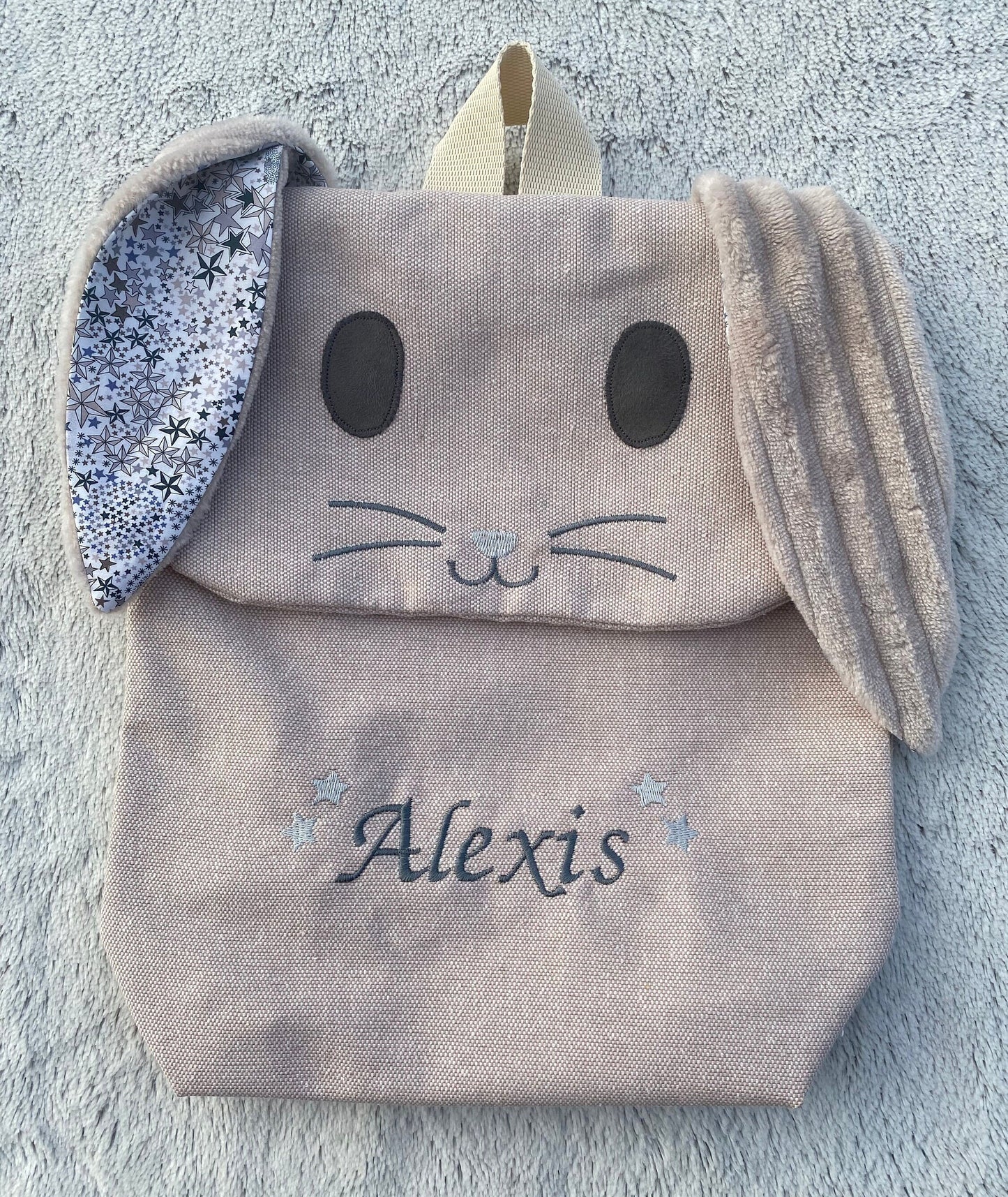 Sac à dos lapin personnalisé