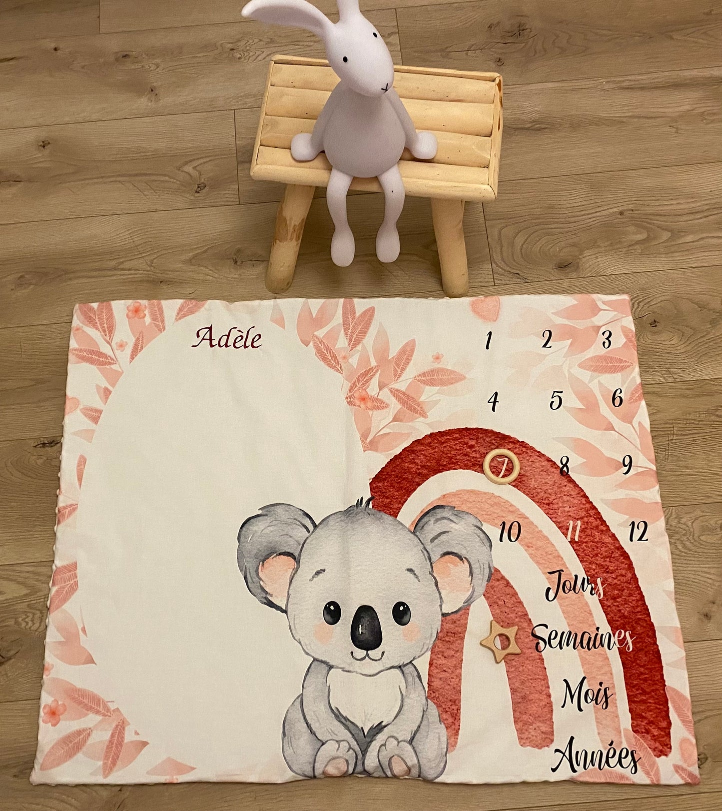 Couverture tapis étape bébé personnalisé