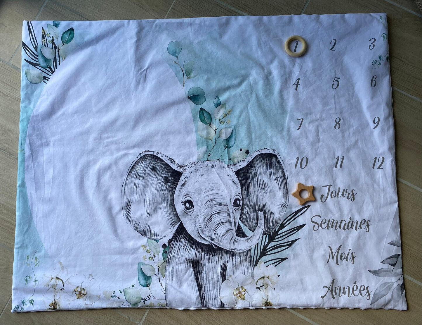 Couverture tapis étape bébé personnalisé