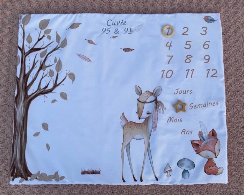Couverture tapis étape bébé personnalisé