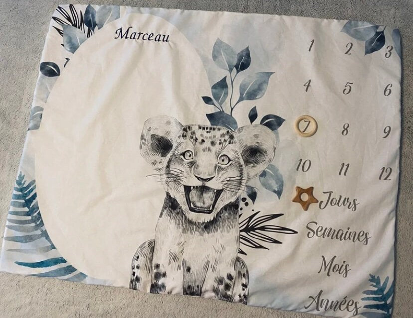 Couverture tapis étape bébé personnalisé