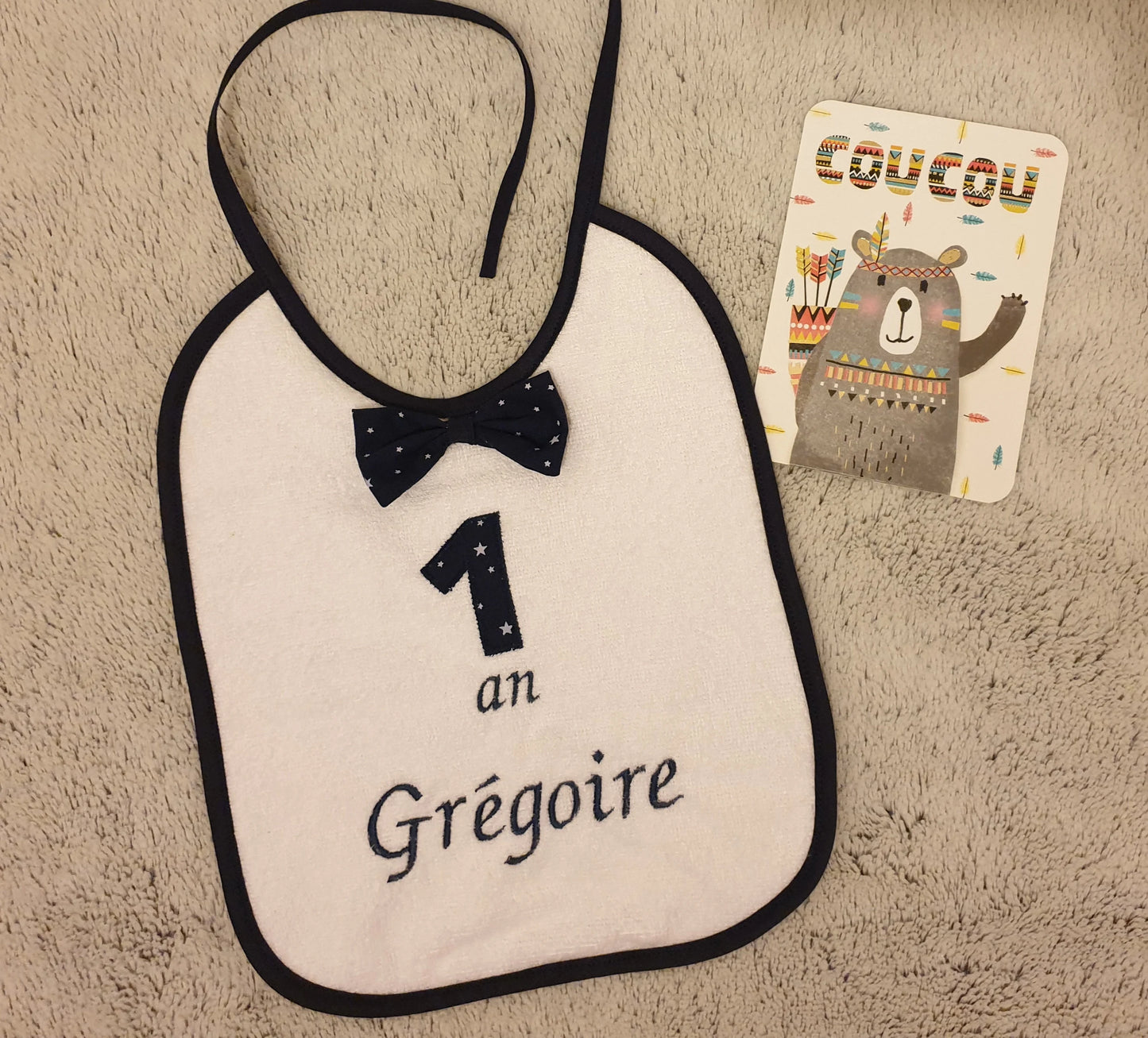 Bavoir anniversaire personnalisé