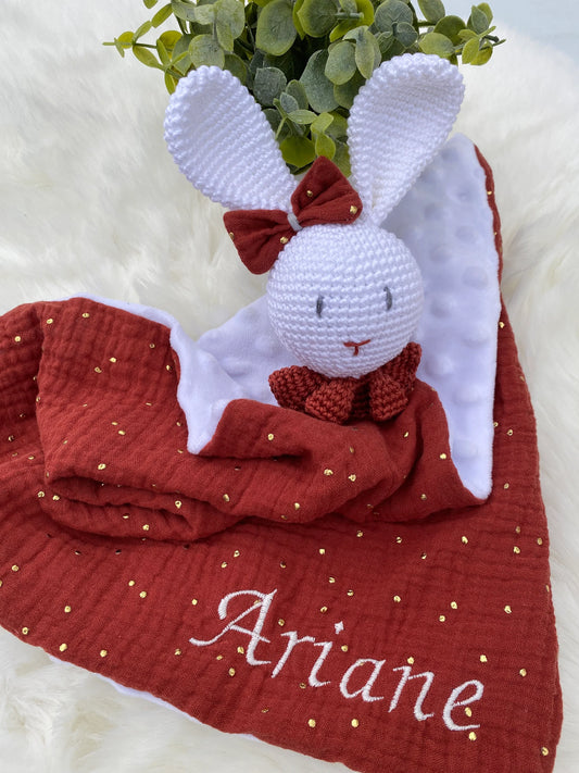 Lola le lapin - doudou personnalisé