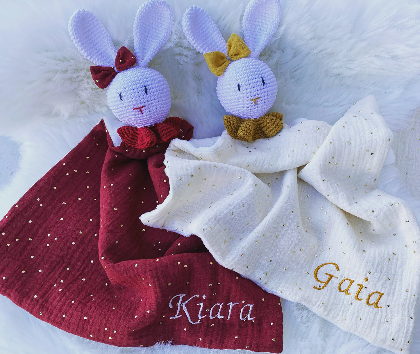 Lola le lapin - doudou personnalisé