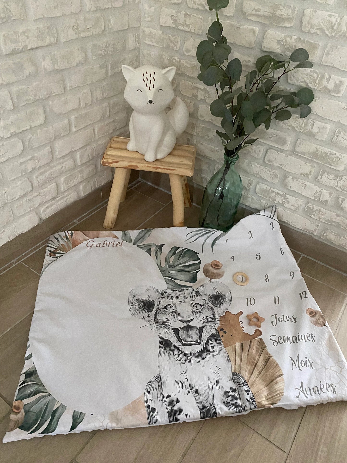 Couverture tapis étape bébé personnalisé