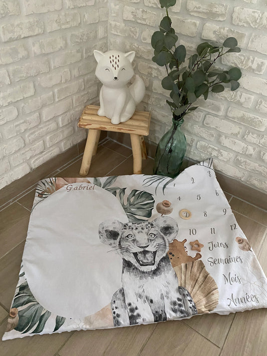 Couverture tapis étape bébé personnalisé